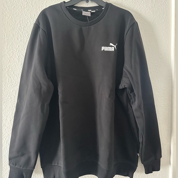 Puma Jet Black Crewneck Sweatshirt - Picture 1 of 4